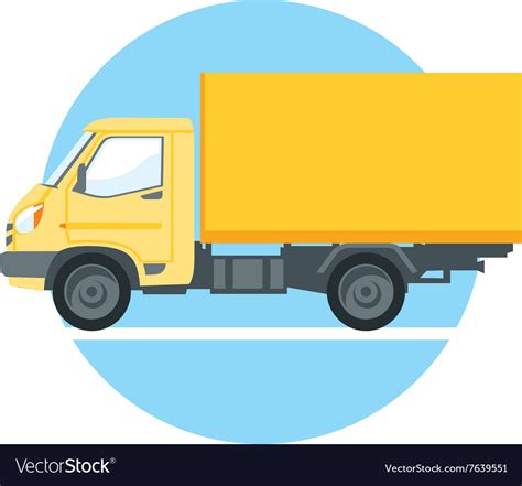 Yellow truck Royalty Free Vector Image - VectorStock