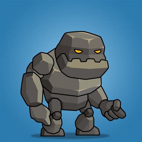 ArtStation - Tiny Rock Monster 2D Character Sprite | Game Assets