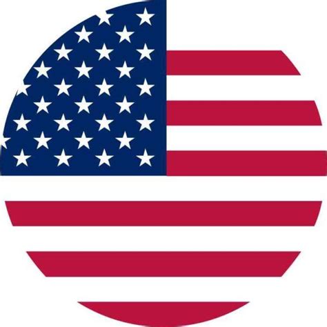 5in x 5in Circular American Flag Sticker Vinyl Flags Car Bumper ...