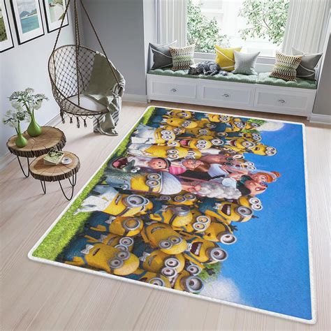 Minions Fan Gift, Minions Lucy Gru Wedding Area Rug Living Room, Minio ...