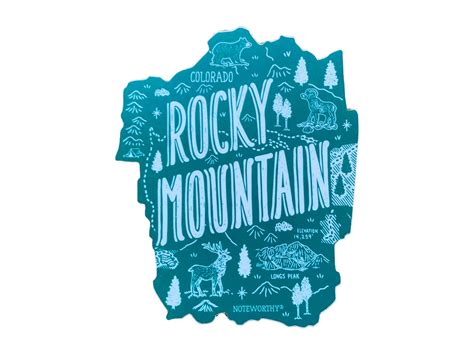 Rocky Mountain Sticker Rocky Mountain National Park Sticker | Etsy