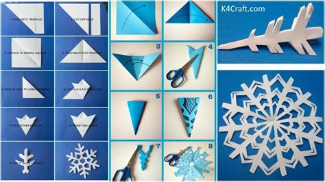 How to Make Easy Paper Snowflakes - Step by Step Tutorials - Kids Art ...