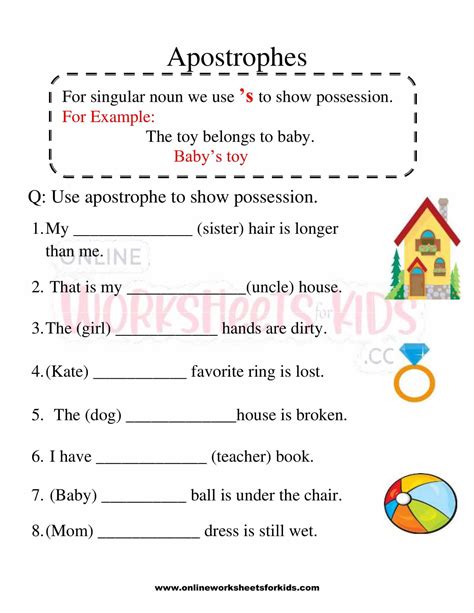 Free Printable Apostrophe Worksheets