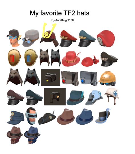 My favorite TF2 hats by AuraKnight100 on DeviantArt