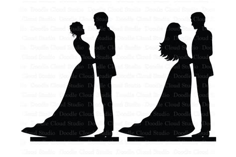 Couple Cake Topper SVG, Bride and Groom SVG. Wedding Decoration. Wedd ...