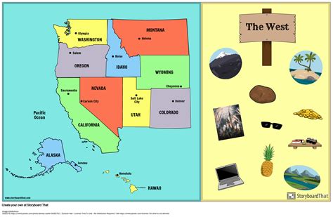 West States and Capitals Storyboard by lauren