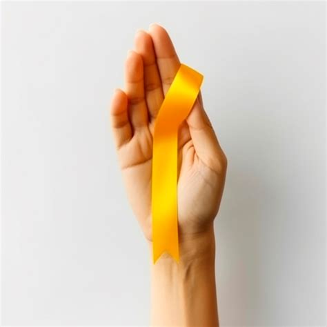 Premium AI Image | Suicide prevention yellow ribbon