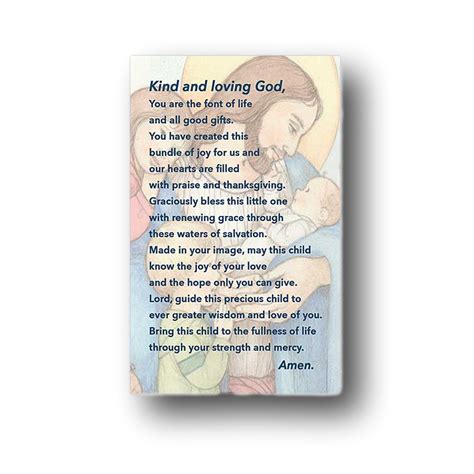 Sr. Sophie's Baptism Prayer Baptism Prayer Card - 198PR | St. Thomas ...