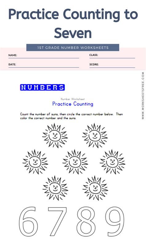 Practice Counting to Seven | Worksheets Free