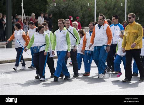 Athens, Greece. 28th October, 2015. Students, Special Olympics athletes ...