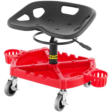 VEVOR Shop Stool Mechanics Rolling Seat 4" Wheels Adjustable Height ...