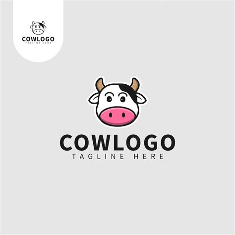 Premium Vector | Cute cow vector logo