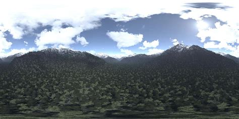 Afternoon Mountains HDRI Sky - HDR Image by cgaxis