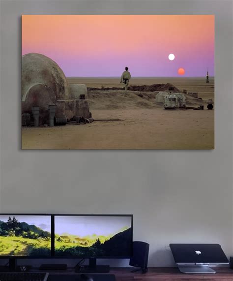 Sunset of Tatooine, Two Suns of Tatooine Evening Canvas Wall Art - Etsy