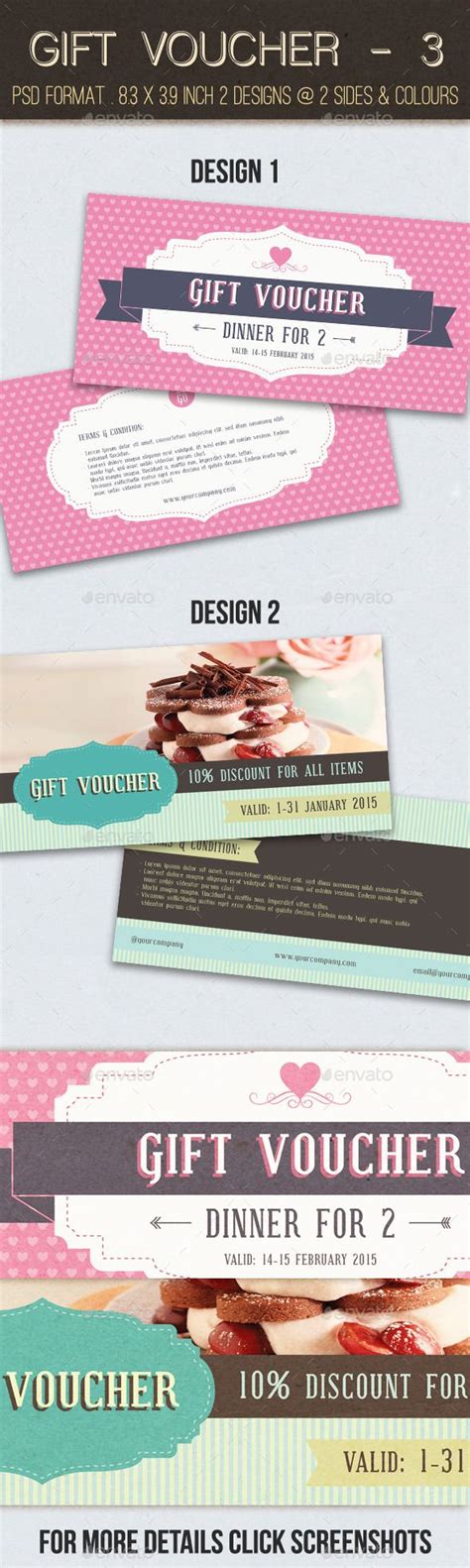 Gift Voucher - 3 | Voucher design, Gift vouchers, Coupon design