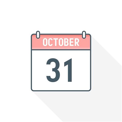 31st October calendar icon. October 31 calendar Date Month icon vector ...