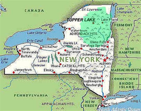 Adirondack Mountains Map New York - Tourist Map Of English