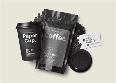 125 Mockup Coffee Packaging | Free PSD Mockups Generator