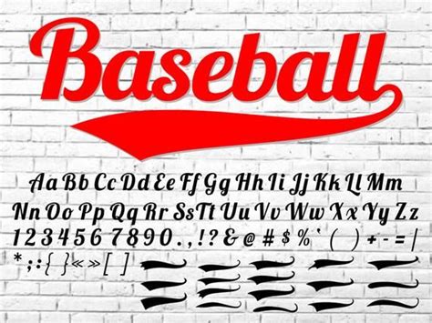 Free Baseball Svg Font 949 SVG PNG EPS DXF File