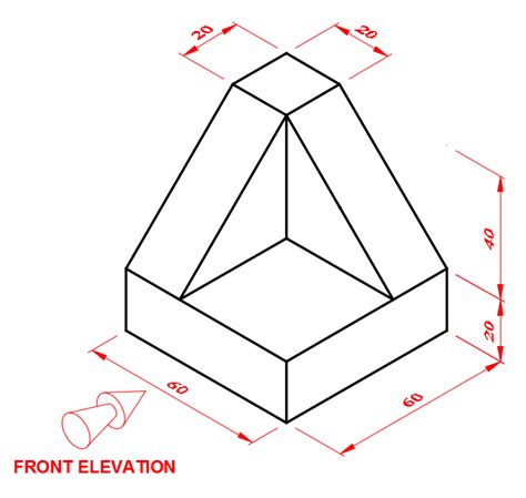 Orthographic Drawing Third Angle Projection