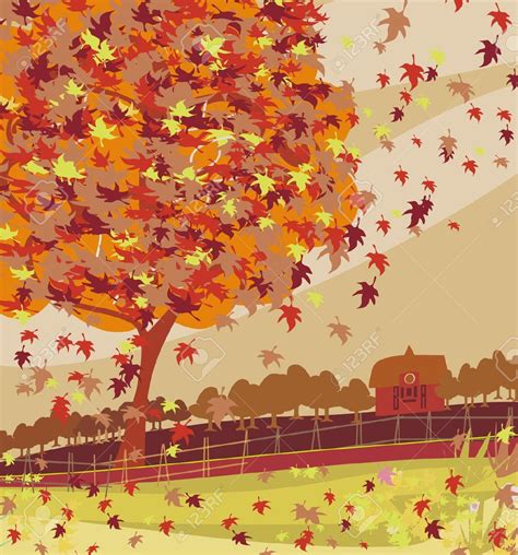 Autumn scene clipart - Clipground