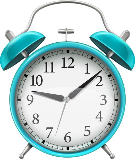 Blue color classic alarm clock 11356504 PNG