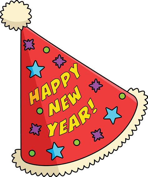 New Years Eve Party Hat Cartoon Colored Clipart 13117833 Vector Art at ...