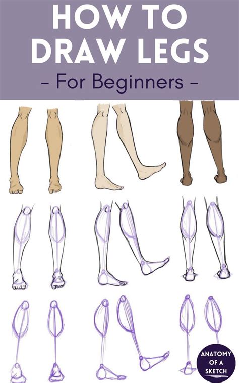 Beginner Tutorial - How to Draw Legs | Human body drawing, Drawing male ...