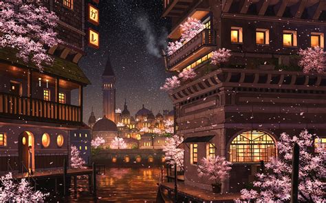 Anime City Wallpapers on WallpaperDog