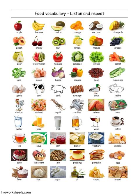 Food and drinks English as a Second Language (ESL) worksheet. You can ...