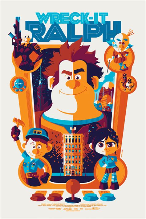 Alternative movie poster for Wreck-It Ralph by Tom Whalen