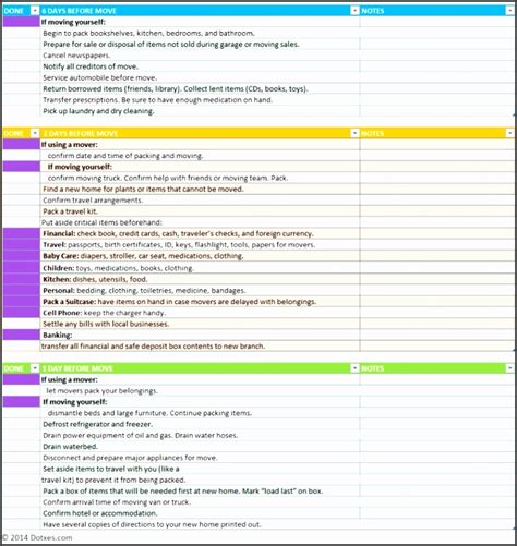 6 Free Office Move Checklist Template - SampleTemplatess - SampleTemplatess