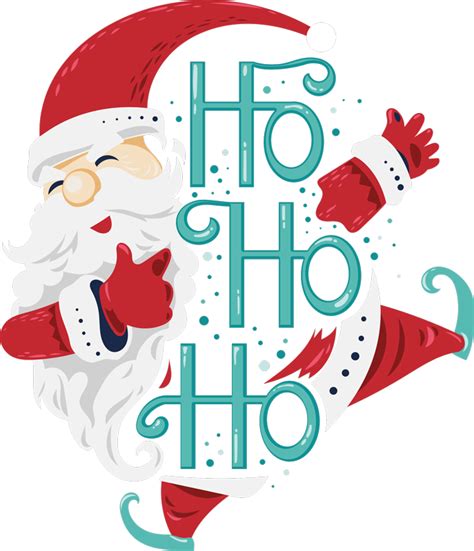 Santa Claus Ho Ho Ho christmas wall decal - TenStickers