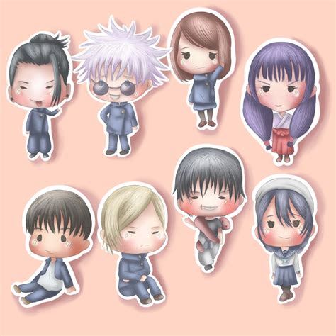 Anime Cute Chibi Stickers Season 2 Gojo Geto Shoko - Etsy