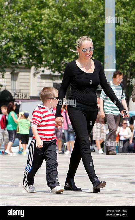 Sharon Stone and her son Quinn Kelly arrive at Charles De Gaulle ...