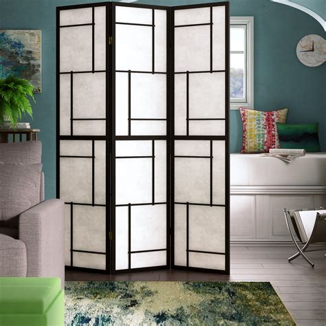 Ebern Designs Samatha 52'' W x 70.25'' H 3 - Panel Folding Room Divider ...