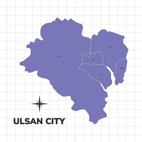 Ulsan city map illustration. Map of cities in South Korea 36389891 ...