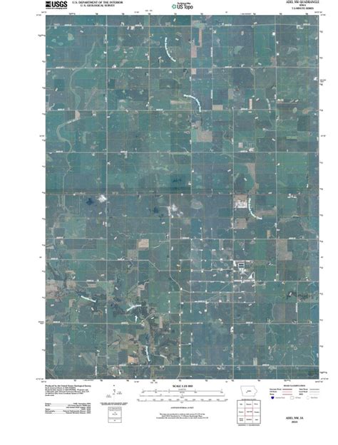 2010 Adel, IA - Iowa - USGS Topographic Map - Historic Pictoric