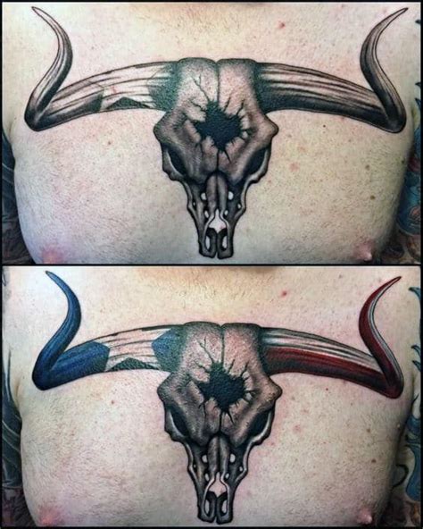 71 Terrific Texas Tattoos for Men | Bull skull tattoos, Texas tattoos ...