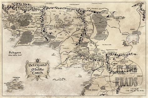 Two maps of Middle-Earth and Beleriand together - Imgur | Middle earth ...