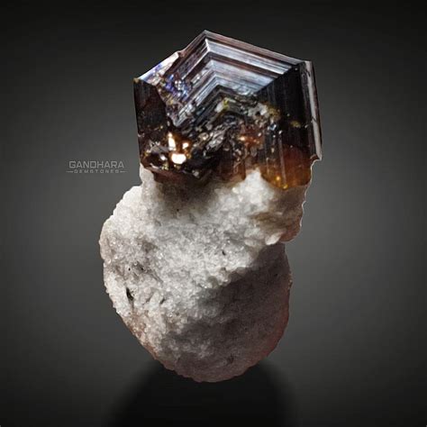 Bastnasite Crystal on White Albite – Gandhara Gems