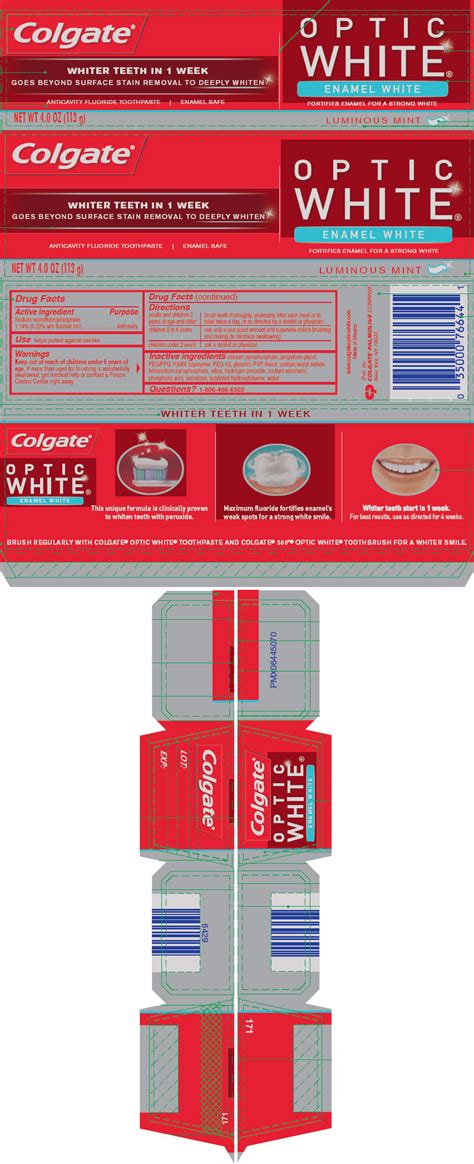 Colgate Optic White Enamel White Information, Side Effects, Warnings ...