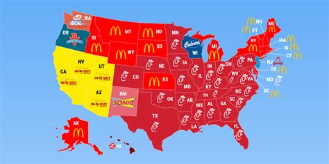 Most popular fast food restaurants in every state - Business Insider