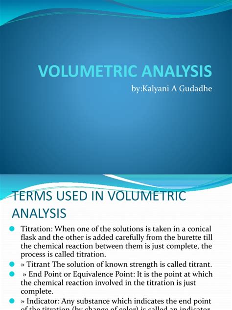 Volumetric Analysis | PDF | Acid | Chemistry