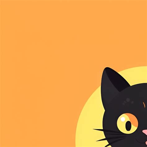 Premium AI Image | A Halloween cat on orange background