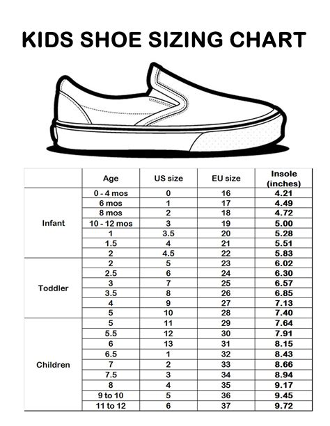 8 Images Gap Kids Shoe Size Chart And Description - Alqu Blog