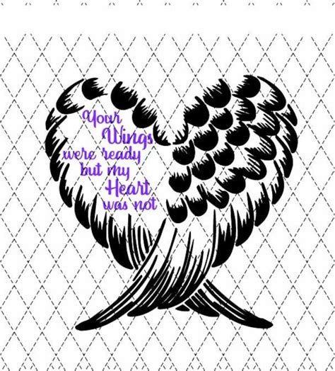 Your wings ready Heart angel wings SVG PNG Sublimation | Etsy