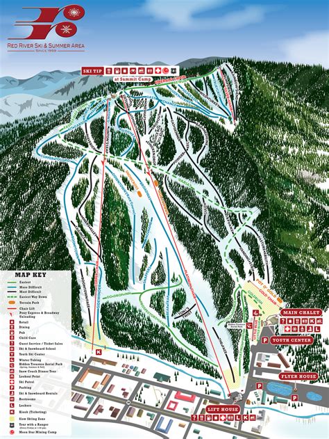 Trail Map of Red River Ski Area in New Mexico