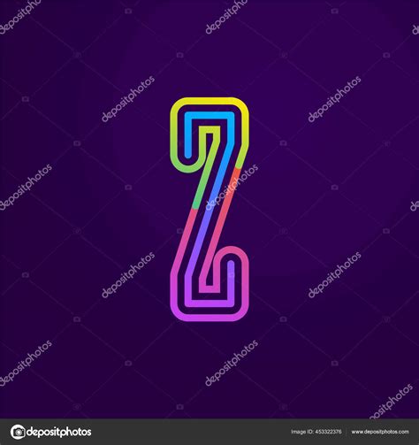 Neon Light Letter Line Logo Colored Tube Font Events Posters Stock ...