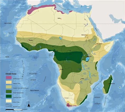 Africa Physical Map Climate